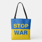 Stop oorlog Oekraïne Tote Bag (Achterkant)