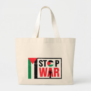 Stop oorlog - Palestijns leven is belangrijk - Vri Grote Tote Bag