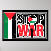 Stop oorlog - Palestijnse levens zijn vrij van bel Poster (Voorkant)