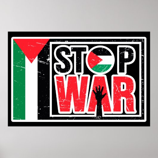 Stop oorlog - Palestijnse levens zijn vrij van bel Poster (Voorkant)