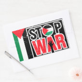 Stop oorlog - Palestijnse levens zijn vrij van bel Rechthoekige Sticker (Envelop)