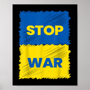 Stop oorlog - red Oekraïne - Stop de oorlog in Oek Poster