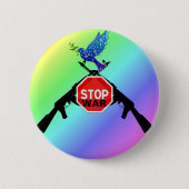 Stop oorlog ronde button 5,7 cm (Voorkant)