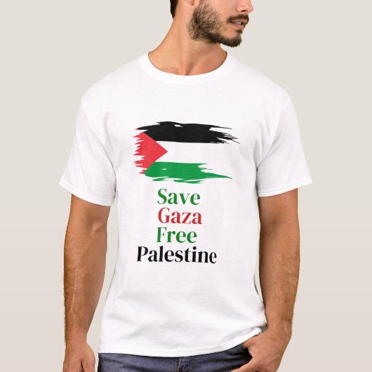 Stop oorlog / Steun Gaza & Palestina T-shirt (Voorkant)