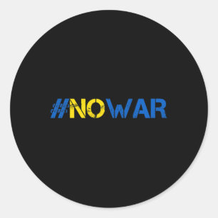 Stop Oorlog Steun Oekraïense Shirt #nowar Sta Bij Ronde Sticker