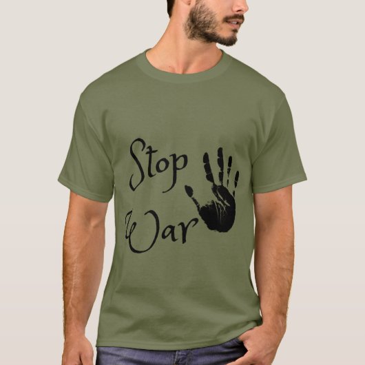 Stop oorlog t-shirt (Voorkant)