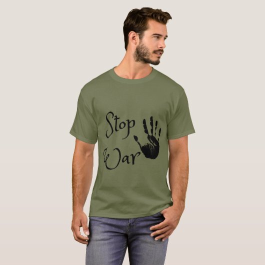Stop oorlog t-shirt (Voorkant volledig)