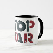 Stop oorlog, vrede mok (Voorkant rechts)