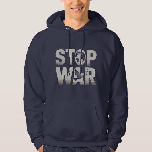 "STOP OORLOG" Vredesduif T-Shirt (Voorkant)