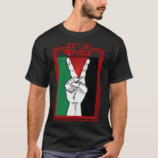 Stop oorlogen Palestine Essential T-Shirt (Voorkant)