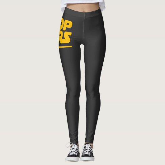Stop Oorlogen Parodie Logo Leggings (Voorkant)