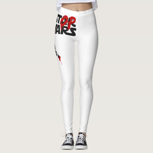 Stop Oorlogen Parodie Logo Leggings (Voorkant)