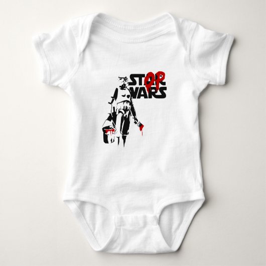 Stop Oorlogen Parodie Logo Romper (Voorkant)