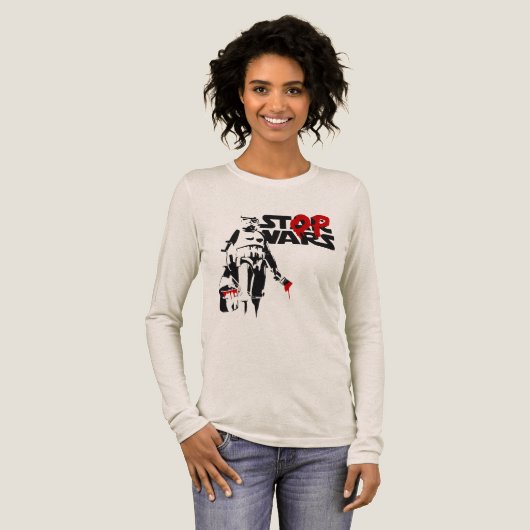 Stop Oorlogen Parodie Logo Tri-Blend Shirt (Voorkant)
