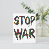 Stop oorlogshandleiding, bid voor Oekraïne Briefkaart (Staand voorkant)