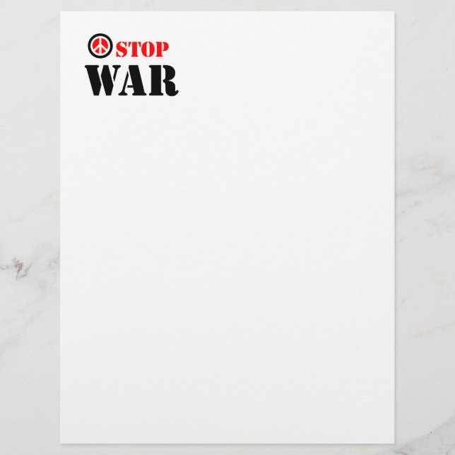 Stop oorlogsslogan (Voorkant)