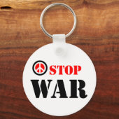 Stop oorlogsslogan sleutelhanger (Voorkant)