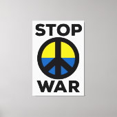 Stop oorlogsvlag Oekraïne Canvas Print (Voorkant)