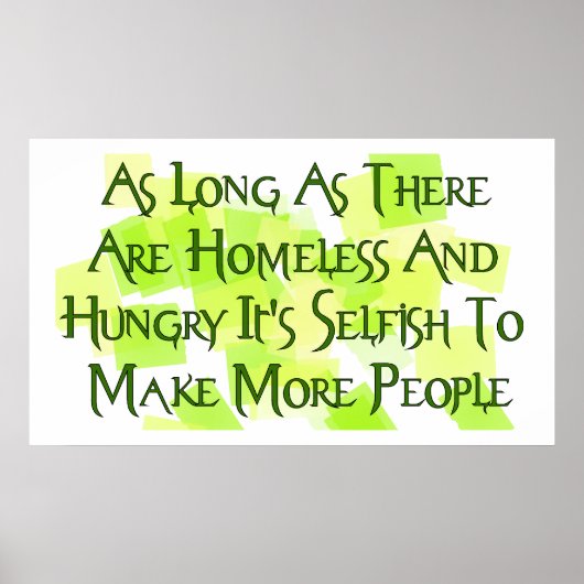 Stop overbevolken poster (Voorkant)