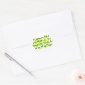 Stop overbevolken ronde sticker (Envelop)