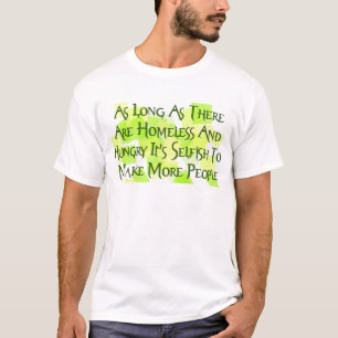 Stop overbevolken t-shirt