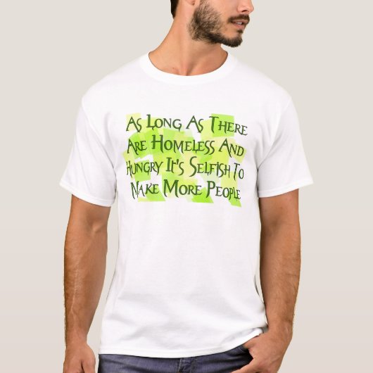 Stop overbevolken t-shirt (Voorkant)
