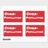STOP Overbevolking Stop teken Sticker (Vel)