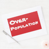 STOP Overbevolking Stop teken Sticker (Envelop)