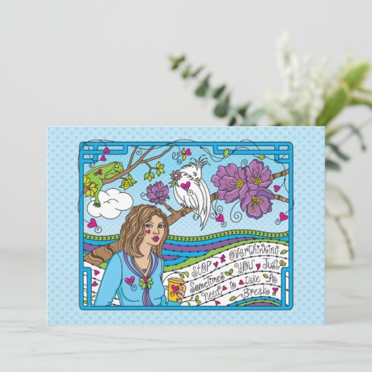 Stop overdenking_flatkaart 7 x 5 inch (Staand voorkant)