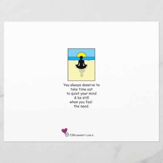 Stop overdenking_Platte papiervellen 11 x 8,5 inch (Achterkant)