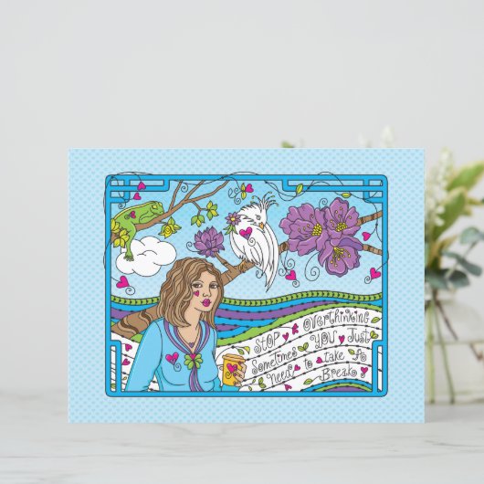 Stop overdenking_Platte papiervellen 11 x 8,5 inch (Staand voorkant)