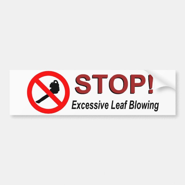 STOP overmatig lebben Bumpersticker (Voorkant)