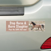 Stop Paardenslacht Bumpersticker (Op auto)