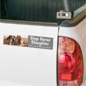 Stop Paardenslacht Bumpersticker (Op Truck)