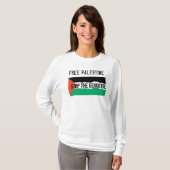 STOP PALESTINIAN GENOCIDE T-SHIRT (Voorkant volledig)