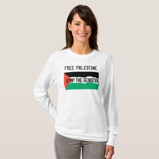 STOP PALESTINIAN GENOCIDE T-SHIRT (Voorkant volledig)