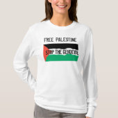STOP PALESTINIAN GENOCIDE T-SHIRT (Voorkant)