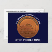 Stop Pebble Mine - Pebble Mine Penny Briefkaart (Voorkant / Achterkant)