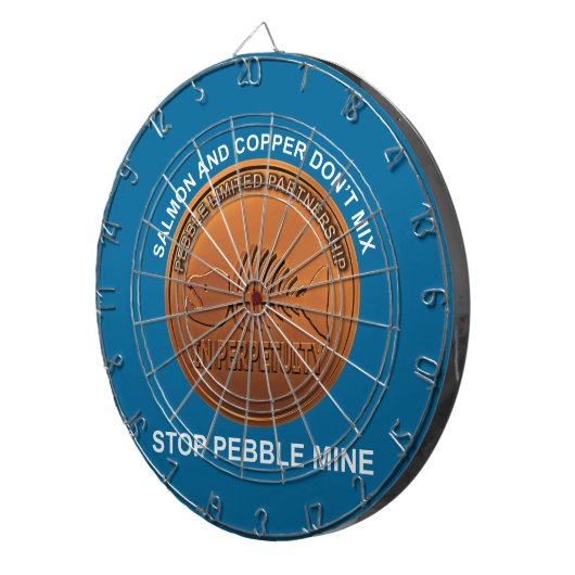 Stop Pebble Mine - Pebble Mine Penny Dartbord (Voorkant Rechts)