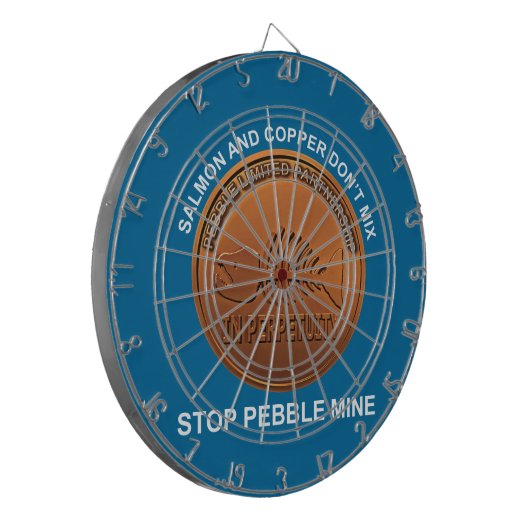 Stop Pebble Mine - Pebble Mine Penny Dartbord (Voorkant Links)