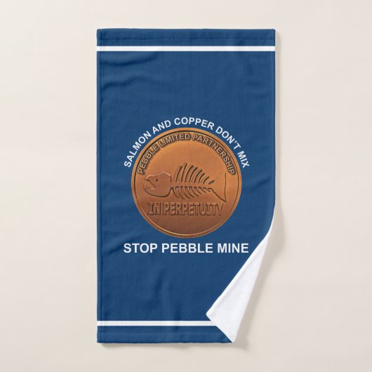 Stop Pebble Mine - Pebble Mine Penny Handdoek (Handdoek)