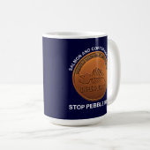 Stop Pebble Mine - Pebble Mine Penny Koffiemok (Voorkant rechts)