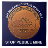 Stop Pebble Mine - Pebble Mine Penny Tegeltje (Voorkant)