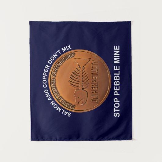 Stop Pebble Mine - Pebble Mine Penny Wandkleed (Voorkant)