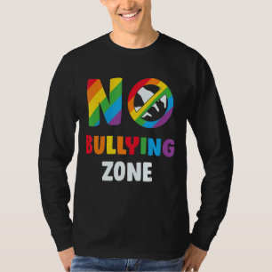 Stop pesten beweging Geen pesten zone LGBT T-shirt