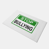 Stop pesten bord groen deurmat (Schuin)