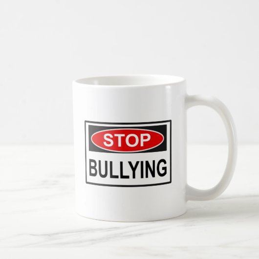 Stop pesten bord rood koffiemok (Rechts)