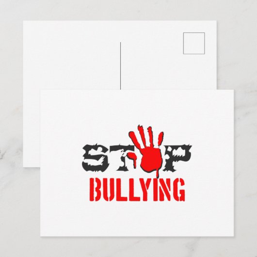 Stop pesten briefkaart (Voorkant / Achterkant)