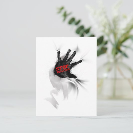 Stop pesten briefkaart (Staand voorkant)