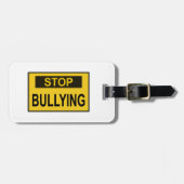 Stop pesten Geel Bagagelabel (Voorkant horizontaal)